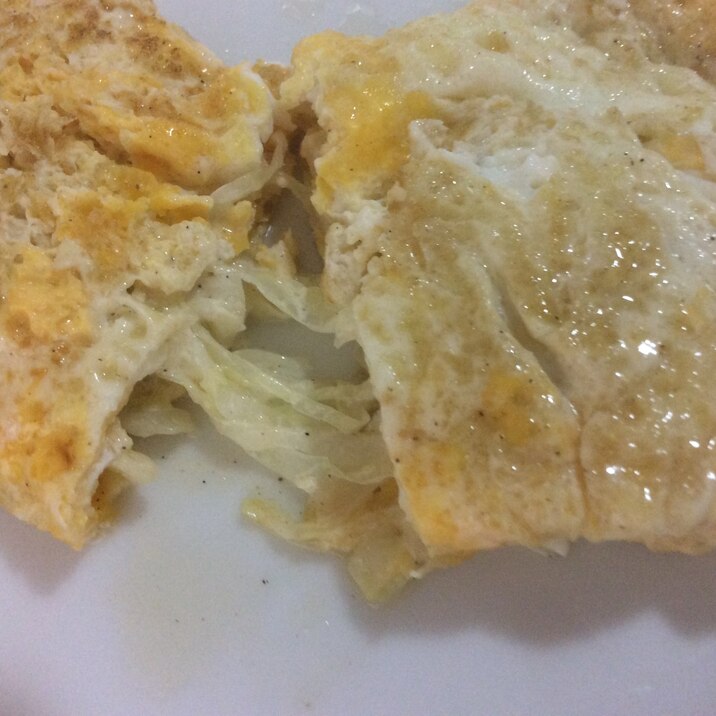 マヨキャベツの卵包み焼き